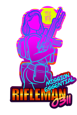 Retro Rifleman Sticker