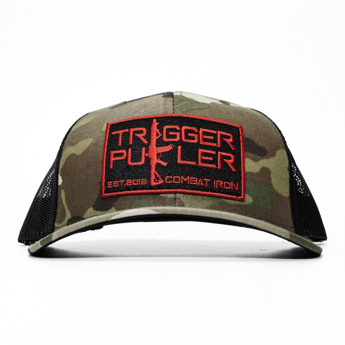 Trigger Puller Project Trigger Puller Red Patch Mid-Profile Mesh Snapback Hat – Mission ...