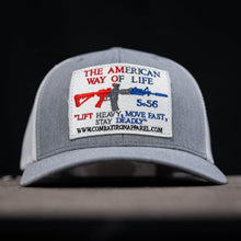 Load image into Gallery viewer, American Way Of Life White Patch Snapback Hat