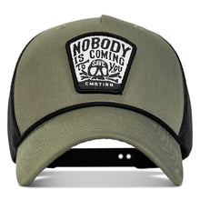 Load image into Gallery viewer, Nobody Is Coming To Save You Skull Patch Rope Snapback