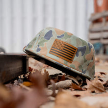 Load image into Gallery viewer, American Flag Leather Patch Crushable Rope Snapback Hat