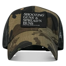 Load image into Gallery viewer, Shooting Guns &amp; Spread'n Buns Patch RipStop Low Pro Hat