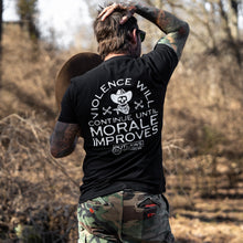 Load image into Gallery viewer, Violence Will Continue Until Morale Improves Men's T-Shirt