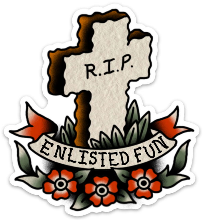RIP Enlisted Fun Sticker – Mission Essential Gear
