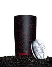 Load image into Gallery viewer, Topo 20 oz Black/Red Tumbler