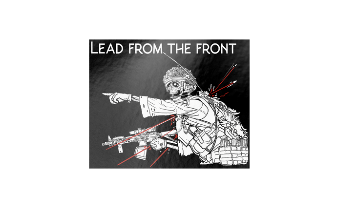 Lead From The Front - Stickers