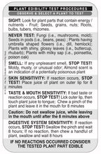 Load image into Gallery viewer, Plant Edibility Reference Card