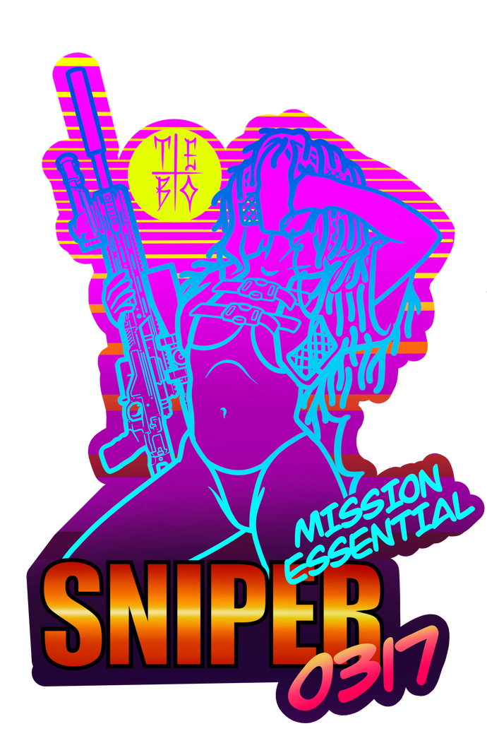 Retro Sniper Sticker