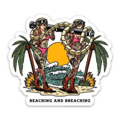 Beaching and Breaching  Sticker