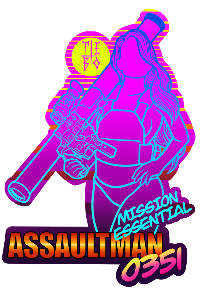 Retro Assaultman Sticker