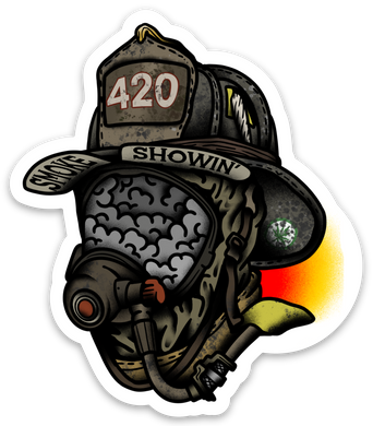 420 Smoke Showing Sticker